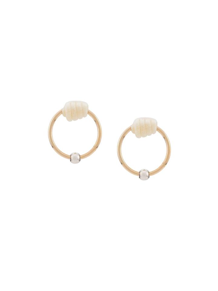 Bottega Veneta Small Hoop Earrings - Gold