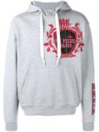 Omc Logo Crest Embroidered Hoodie - Grey