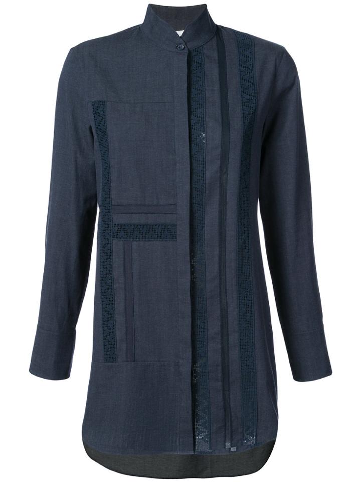 Akris Punto High Neck Denim Shirt - Blue