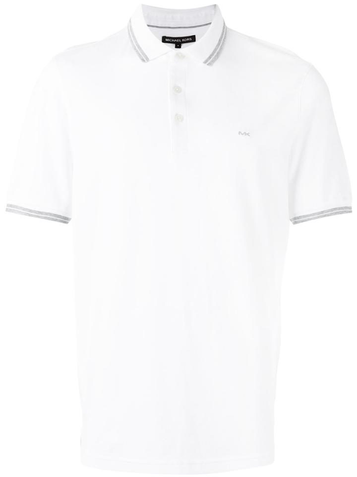 Michael Kors Contrast Detail Polo Shirt - White