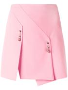 Versus - Safety Pin Detail Skirt - Women - Polyester/spandex/elastane - 40, Pink/purple, Polyester/spandex/elastane