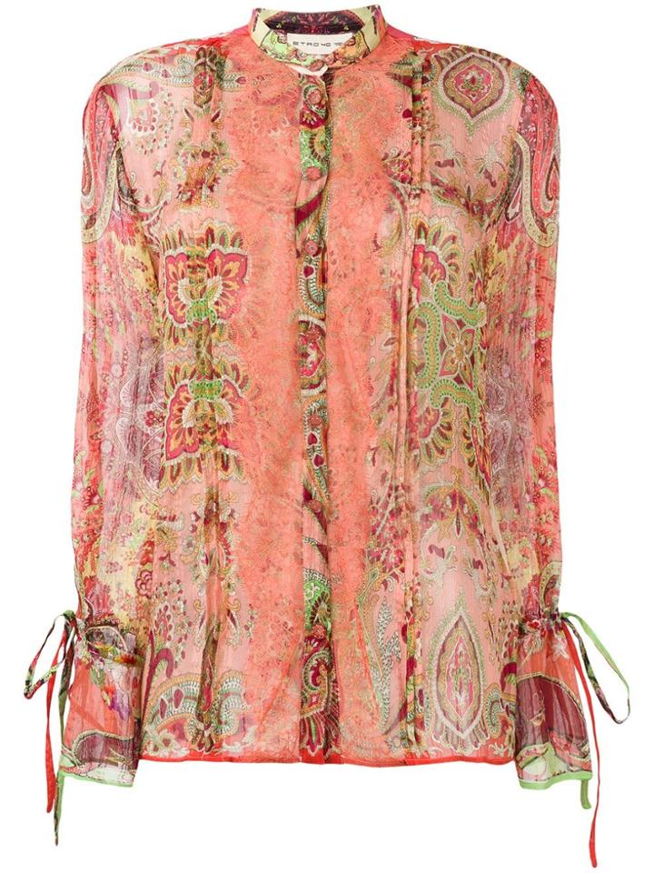 Etro Paisley Print Shirt - Orange