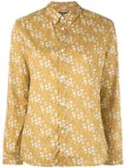 A.p.c. 'diane' Floral-print Shirt, Women's, Size: 38, Yellow/orange, Cotton