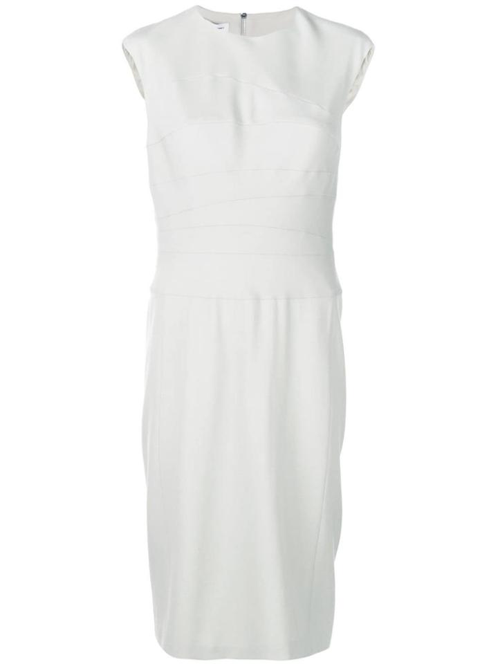 Narciso Rodriguez Sleeveless Fitted Midi Dress - Neutrals