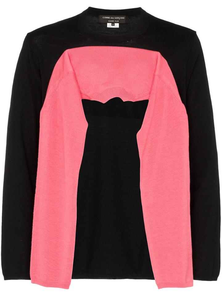 Comme Des Garçons Homme Plus Double Neck And Sleeves Wool Sweater -