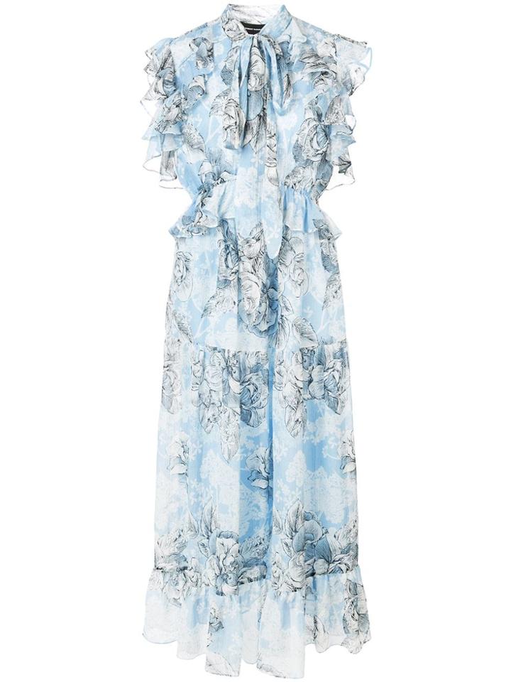 Robert Rodriguez Studio Floral Print Dress - Blue