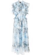 Robert Rodriguez Studio Floral Print Dress - Blue