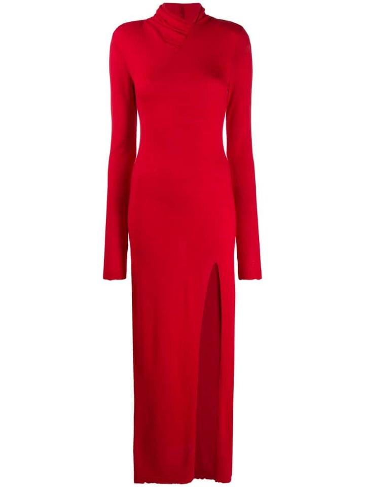 Unravel Project Long Knitted Dress - Red
