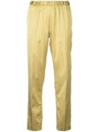 Dries Van Noten - Tapered Track Pants - Women - Cotton/viscose - 44, Women's, Yellow/orange, Cotton/viscose
