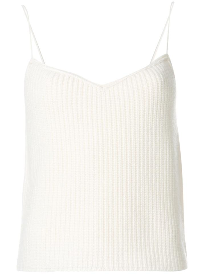 Theory Ribbed Knit Top - White