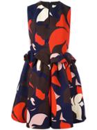 Delpozo Floral Ruched Waist Dress - Multicolour