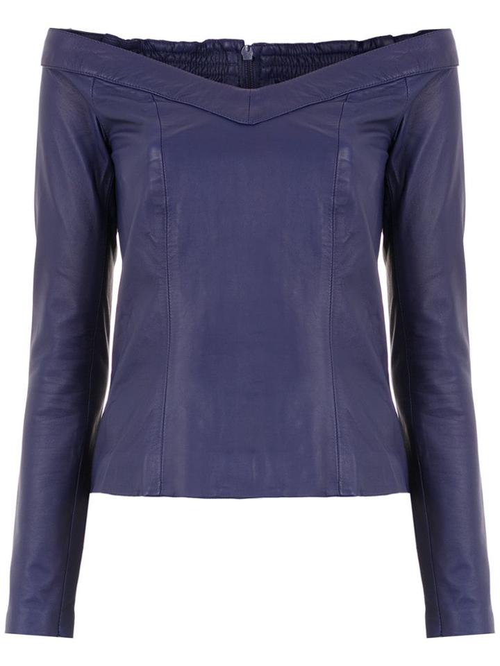 Clé Off The Shoulder Top - Blue