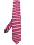 Ermenegildo Zegna Ship Motif Silk Tie - Red