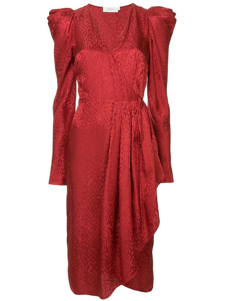 A.l.c. Longsleeved Animal Print Dress - Red