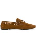 Just Cavalli Logo Plaque Moccasins - Brown