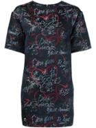 Philipp Plein 'romace' Graffiti Dress
