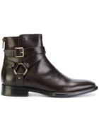 Dolce & Gabbana Buckle Detailed Ankle Boots - Brown