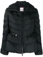 Moncler Cinched Waist Zipped Puffer Jacket - Black