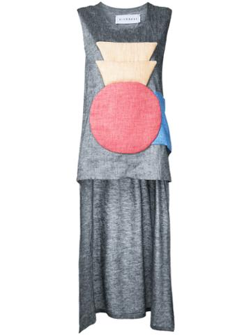 Bintthani - High Low Top - Women - Cotton/linen/flax - S, Grey, Cotton/linen/flax