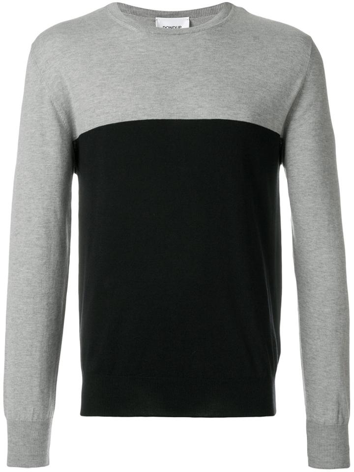 Dondup Color Block Sweater - Grey