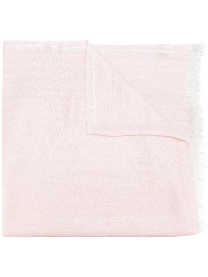Destin Frayed Edge Scarf - Pink & Purple