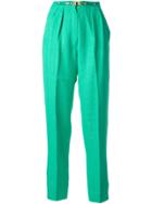 Céline Vintage Clasp Fastening Trouser - Green