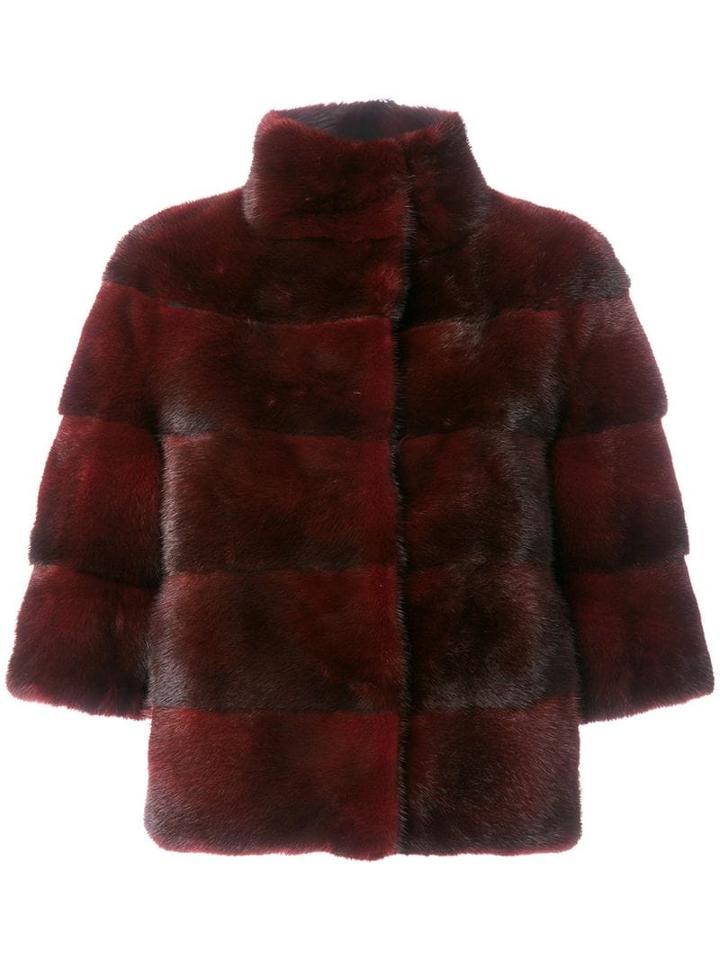 Cara Mila Midi Mink Jacket - Pink