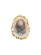 Kimberly Mcdonald 18k Yellow Gold Diamond & Geode Ring, Women's, Size: Medium, Green