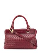 Bottega Veneta Vintage Intrecciato Handbag - Red