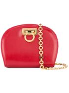 Salvatore Ferragamo Vintage Chain Shoulder Bag - Red