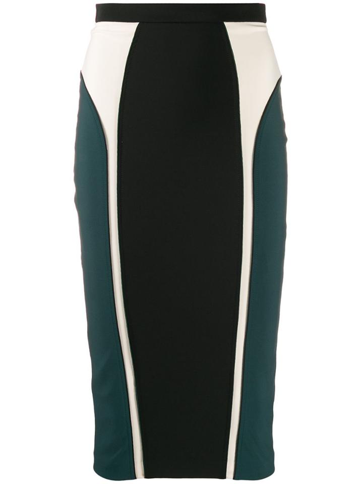 Elisabetta Franchi Colour-block Pencil Skirt - Black