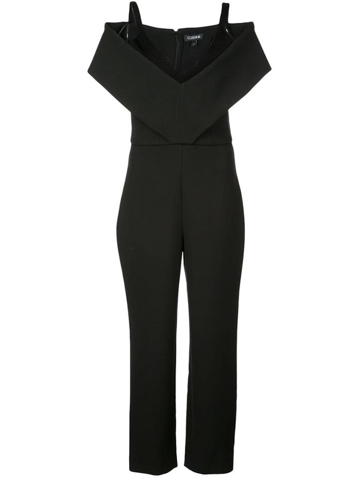 Cushnie Off-shoulder Jumpsuit - Black