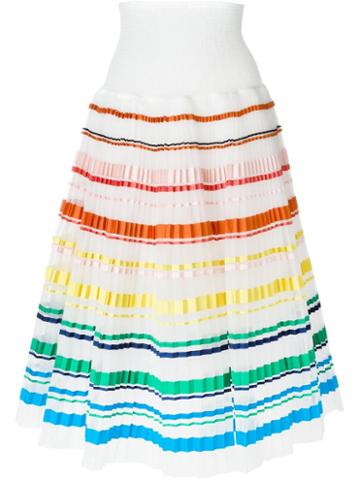 Si-jay Striped Pleated Skirt