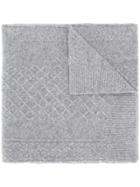 Pringle Of Scotland Cable Detail Scarf - Grey