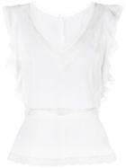Ermanno Scervino Lace And Frill Trim Blouse - White