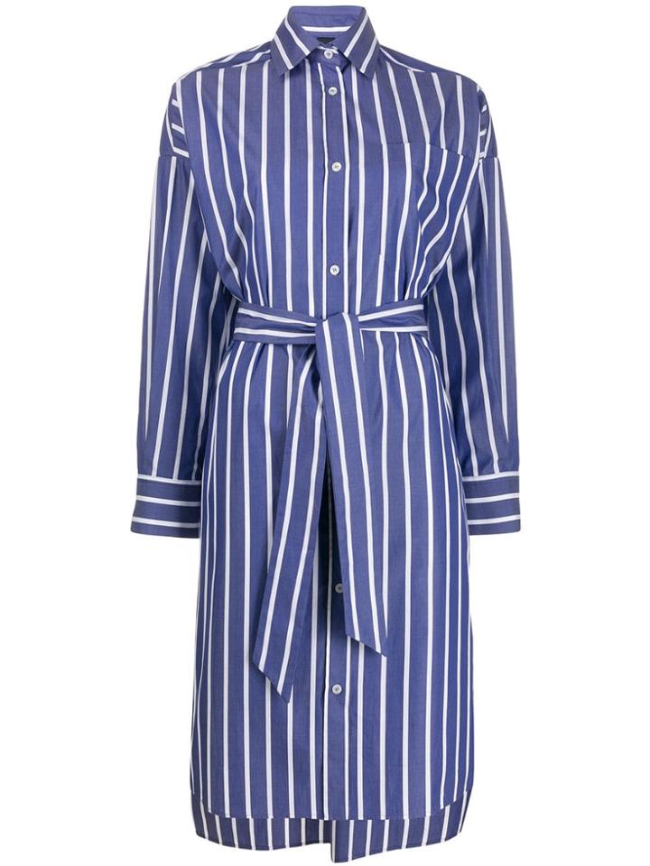Max Mara Striped Shirt Dress - Blue