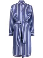 Max Mara Striped Shirt Dress - Blue