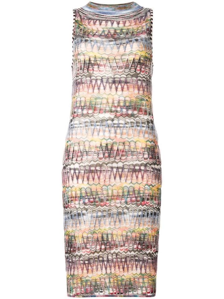 Missoni Sleeveless Knitted Midi Dress - Nude & Neutrals