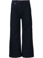 Neuw Wide Leg Cropped Jeans, Women's, Size: 26, Black, Cotton
