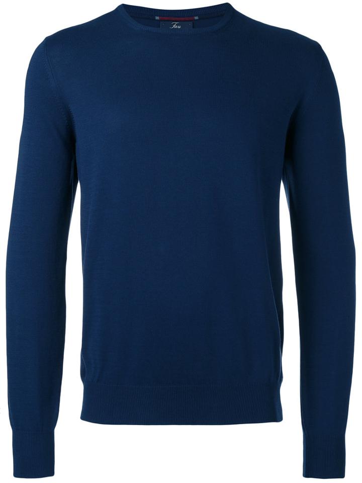 Fay Classic Jumper, Size: 46, Blue, Cotton