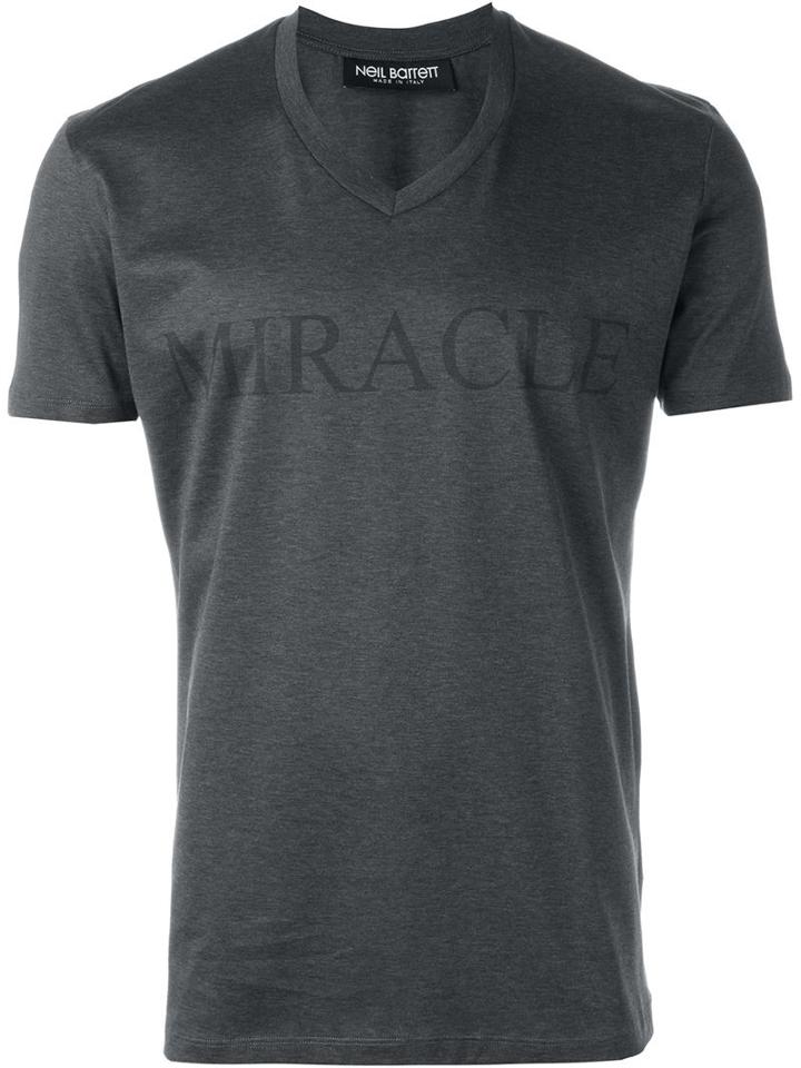 Neil Barrett Miracle T-shirt, Men's, Size: Xs, Grey, Cotton