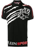 Plein Sport Logo Print Polo Shirt, Men's, Size: Large, Black, Cotton