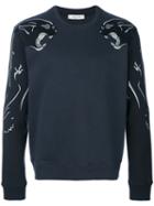 Valentino - Panther Print Sweatshirt - Men - Cotton/polyamide - M, Blue, Cotton/polyamide