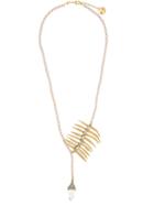 Camila Klein Pearl Embellished Long Necklace - Metallic