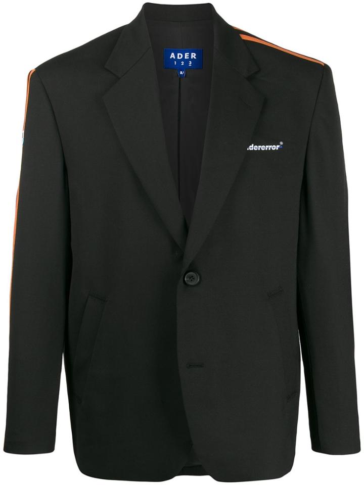 Ader Error Boxy Stripe Detail Blazer - Black