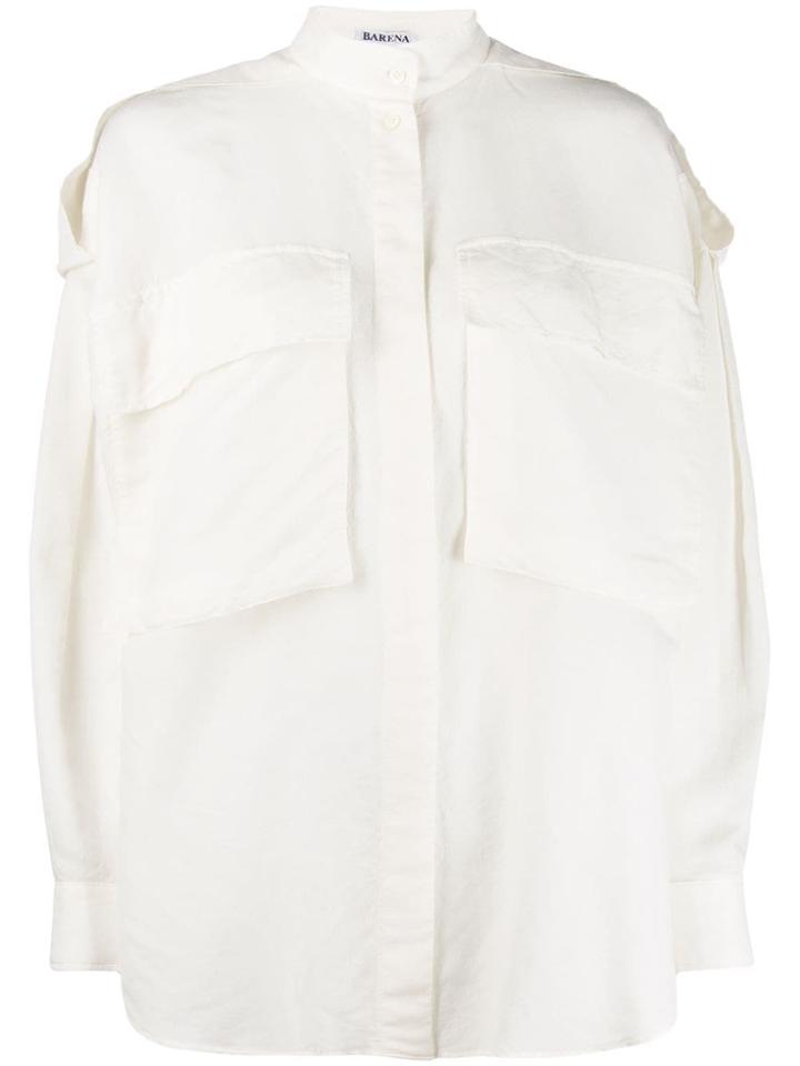 Barena Mandarin Collar Loose-fit Shirt - White