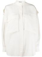 Barena Mandarin Collar Loose-fit Shirt - White