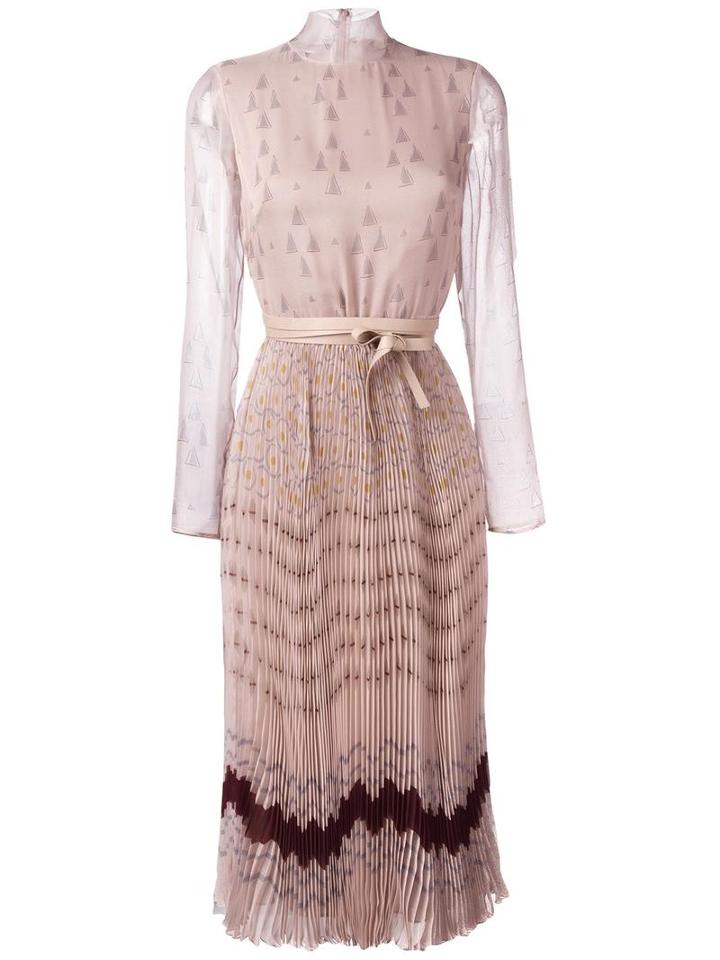 Valentino Triangle Chiffon Maxi Dress, Women's, Size: 40, Pink/purple, Silk/spandex/elastane