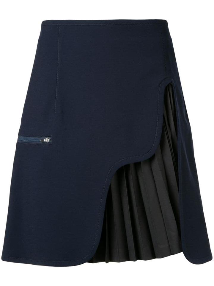 Toga Pleated Panel Skirt - Blue