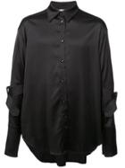 Yang Li Cut Away Collar Shirt - Black